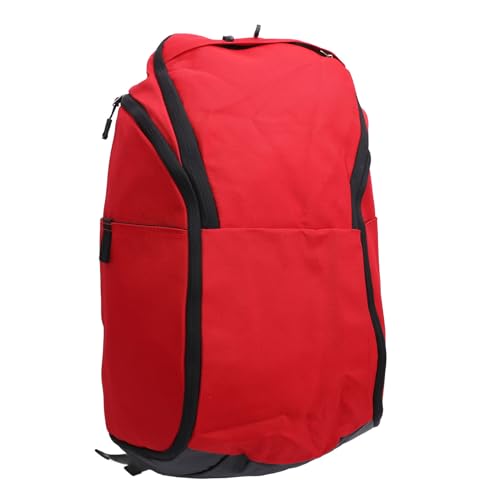 Basketball Backpack with Laptop Compartment and Wet Dry Segregation Water Lightweight Oxford Sports Backpack for Exercise Supplies and Gym - color: Red