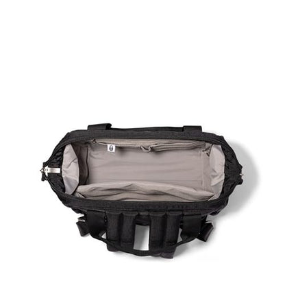 Baggallini City Scape Backpack - 15"x11" Lightweight Work Travel Bag w/Luggage Sleeve & RFID - color: Black