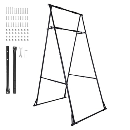 Foldable Free Standing Pull Up Bar Station Adjustable Power Tower Dip Bar Pullup Fitness Equipment for Home Gym Strength Training