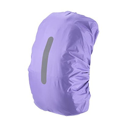 PATIKIL Waterproof Backpack Rain Cover, Non-Slip Backpack Cover with Vertical Reflective Strap Stay Dry for Hiking, Camping, Hunting - color: Purple, size: Small