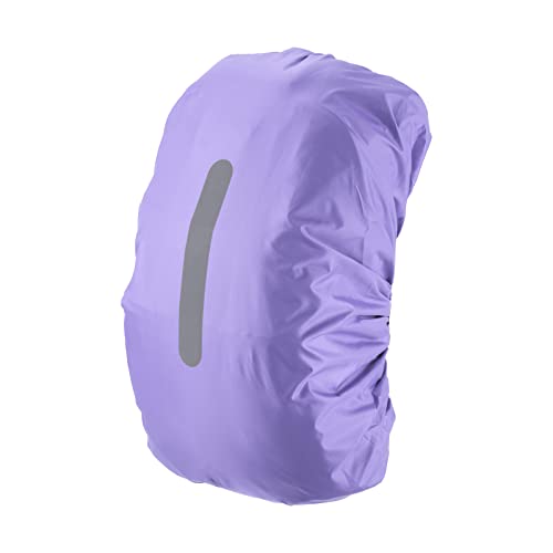PATIKIL Waterproof Backpack Rain Cover, Non-Slip Backpack Cover with Vertical Reflective Strap Stay Dry for Hiking, Camping, Hunting - color: Purple, size: Small