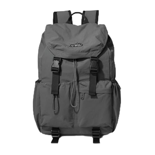MOYYI Outdoor Leisure Hking Backpack for Men, Waterproof Anti-Theft Daypack Dark Gray, Lightweight Travel Rucksack with Luggage Sleeve for Work Camping - color: Grey-up