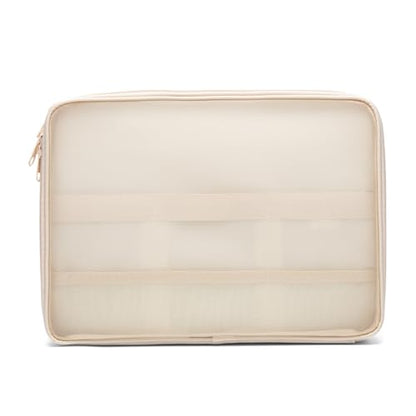CONMOTO Laptop Case Sleeve,13 inch 15inch Computer Carrying Bag Laptop Sleeve Compatible for MacBook Air/Pro, HP, Dell, Lenovo, Acer - color: Beige, size: 13 inch