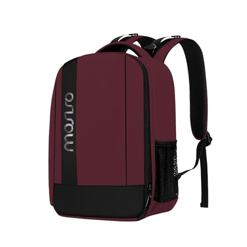 MOSISO Camera Backpack,DSLR/SLR/Mirrorless Photography Backpack Buffer Padded Shockproof Camera Bag with Customized Modular Inserts&Tripod Holder Compatible with Canon,Nikon,Sony etc, Wine Red - color: Wine Red