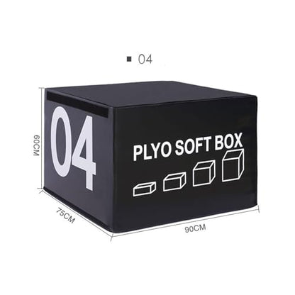 Foam Reinforced Box Stackable Soft Plywood Box Anti-Skid Safety, Used for Jumping Strength Training and Physical Training Suitable for Home Gym - size: 90*75*60cm