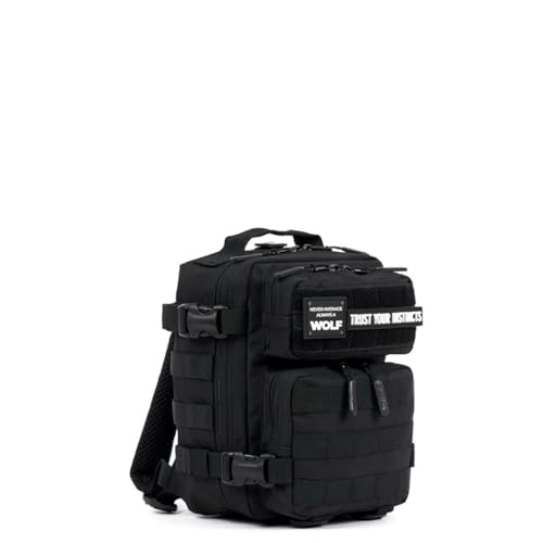 WOLFpak 9L Mini Tactical Backpack (Alpha Black) | Compact, Small Everyday Carry Bag for Gym, School, Travel | Durable, Water-Resistant Daypack with Molle System and Patch Panel - color: Alpha Black