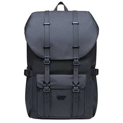 KAUKKO Laptop Outdoor Backpack Traveling Daypack Hiking Rucksack Large Capacity Bag Fits 15.6"(5-8-Black) - color: 5-8black
