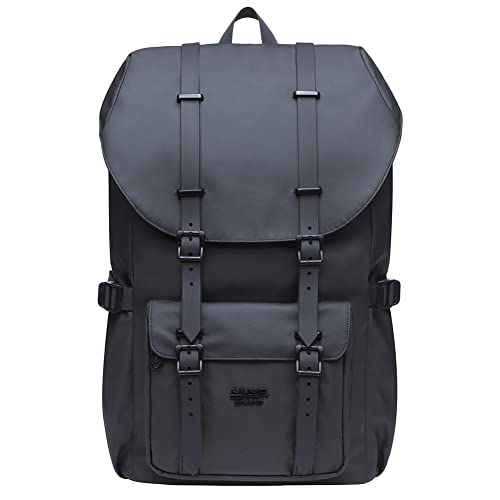 KAUKKO Laptop Outdoor Backpack Traveling Daypack Hiking Rucksack Large Capacity Bag Fits 15.6"(5-8-Black) - color: 5-8black