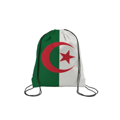 TREBIN 2026 Soccer Cup Drawstring Backpack, Soccer Gym Bag in National Flag Colors, Sports Bag Sackpack Cinch Bag (Algeria Fan) - color: Algeria Fan