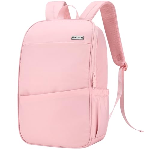 MAXTOP Deep Storage Laptop Backpack Business Anti-theft Backpacks[Water Resistant] College Computer Bookbag Fits 16 Inch Laptop - color: Light Pink, size: 15.6 inch, style: Daypack Backpacks