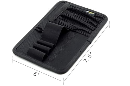 Tactical Bag Insert Panel Organizer - Hook and Loop Modular Utility Admin Panel for Backpack, Vest, Pack | EDC Organizer with Elastic Webbing & Mesh Pocket - color: Black