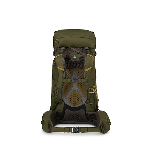 Osprey Kestrel 38L Men's Backpacking Backpack - Hiking & Camping Bag with Waterproof Raincover, Moss Green, Small/Medium - color: Moss Green, size: Small-Medium