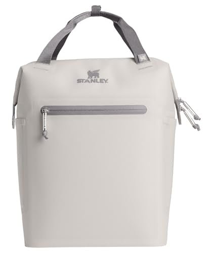 Stanley All Day Madeleine Mini Backpack Soft Cooler 14 Quarts | 20 Can Cooler with Handle and Shoulder Straps | Stays Cold for Hours | Insulated Travel Bag with Zipper | BPA-Free | Ash - color: Ash