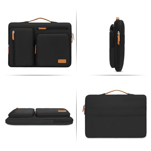 MOSISO 360 Protective Laptop Case 17.3 inch, 17-17.3 inch Laptop Sleeve Compatible with Dell, HP, Lenovo, Asus, Acer, Alienware, Side Open Carrying Case with 4 Zipper Pockets&Handle, Black - color: Black, size: 17.3 inch