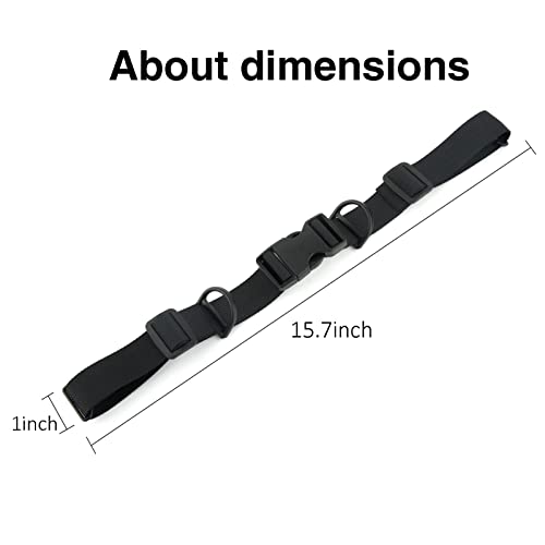 2 Pcs Adjustable Backpack Sternum Straps Chest Belt Hardness Strap with Anti-slip Fixed Clips for Camping Hiking - color: Black