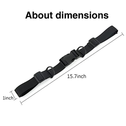 2 Pcs Adjustable Backpack Sternum Straps Chest Belt Hardness Strap with Anti-slip Fixed Clips for Camping Hiking - color: Black