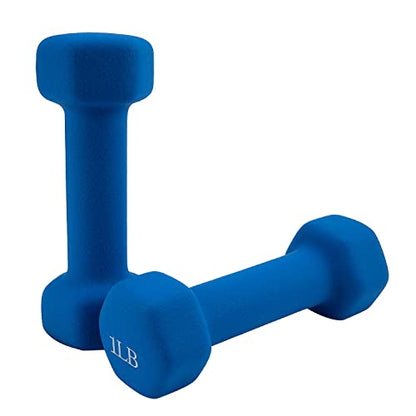 Saorzon Dumbbells Set of 2 Exercise Fitness Dumbbell for Home Gym Free Weights Hand Hex Dumb Bells - color: Royal Blue, style: 1 Pounds,Pair