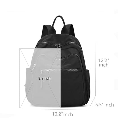 Tanweibago Mini Nylon Women Backpacks,11L Small Ladies backpacks Casual Lightweight Women Shopping Travel Daypack (Y2-Black) - color: Y2-black