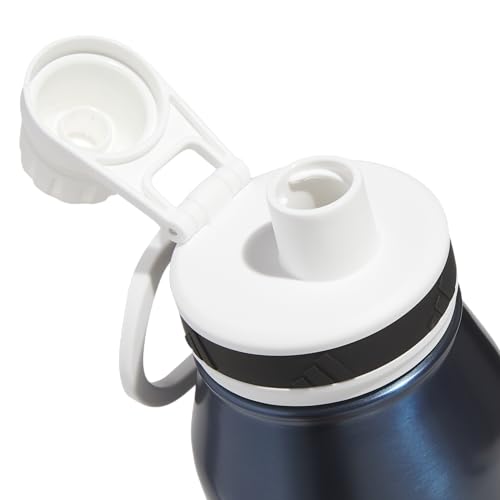 adidas Metal Water Bottle 1L - color: Mineral Blue/White/Black/L