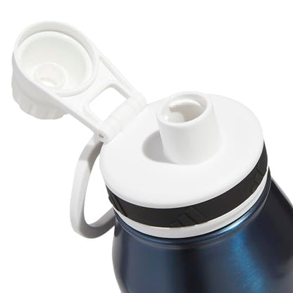 adidas Metal Water Bottle 1L - color: Mineral Blue/White/Black/L