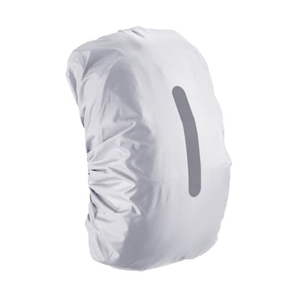 M METERXITY Backpack Rain Cover - Waterproof Lightweight Cover with Vertical Reflective Strap, Apply to Cycling/Hiking/Mountain Climbing (30-40L, S, Silver Tone)