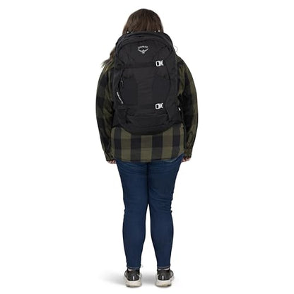 Osprey Fairview 40L Women's Travel Backpack - Carry On Bag with Laptop Sleeve and Toiletry Pocket, Black, Extended Fit - color: Black, style: 40l - Extended Fit