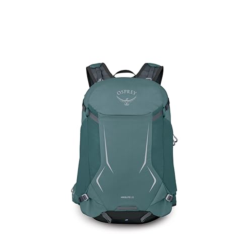 Osprey Hikelite 28L Durable Hiking Backpack - Travel Daypack with Rain Cover for Men and Women, Cascade Blue - color: Cascade Blue, style: 28l