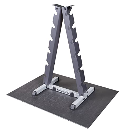 Body-Solid (GDR44B) Vertical Dumbbell Rack - Compact 6 Pair Hex Weight Stand for Home Gym - Heavy-Duty Steel Storage Rack