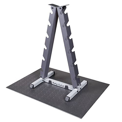 Body-Solid (GDR44B) Vertical Dumbbell Rack - Compact 6 Pair Hex Weight Stand for Home Gym - Heavy-Duty Steel Storage Rack