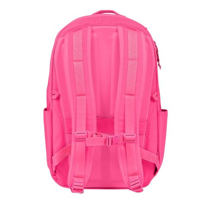 Baboon to the Moon City Backpack – Water-Repellent 16" Laptop-Friendly Backpack, Work, Travel, Gym Bag for Men & Women (New) Pink - color: (New) Pink