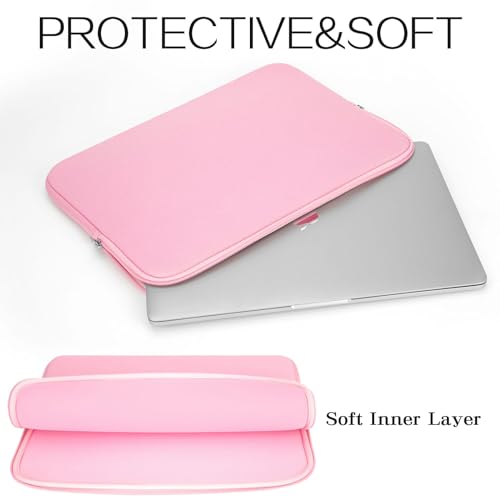 14 Inch Laptop Sleeve Protective Case Soft Cover Compatible with 14 Inch Acer ASUS HP Dell Chromebook Thinkpad Notebook, Pink - color: Pink, size: 14 inch