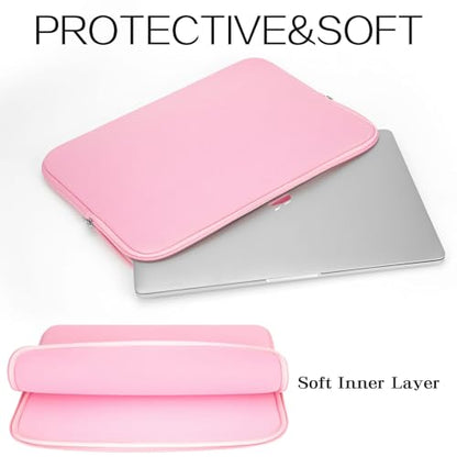 14 Inch Laptop Sleeve Protective Case Soft Cover Compatible with 14 Inch Acer ASUS HP Dell Chromebook Thinkpad Notebook, Pink - color: Pink, size: 14 inch