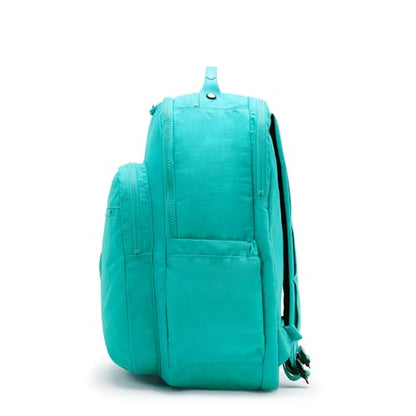 Kipling Women's Seoul Extra Large 17" Laptop Backpack, Durable, Roomy with Padded Shoulder Straps, Built-In Protective Sleeve - color: Peacock Teal, size: Large