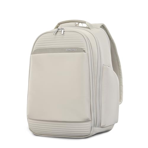 Samsonite Paralux Everyday Backpack - Laptop & Tablet Backpack with 5 Compartments, Removable TecKit™ Pouch, Microsuede Trim, Water Bottle Pockets - Work, Commute & Travel Bag - Stone Grey - color: Stone Grey