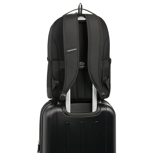 SwissGear Orientation Laptop Backpack, Black, 17"x12"x7" - color: Black, style: Orientation