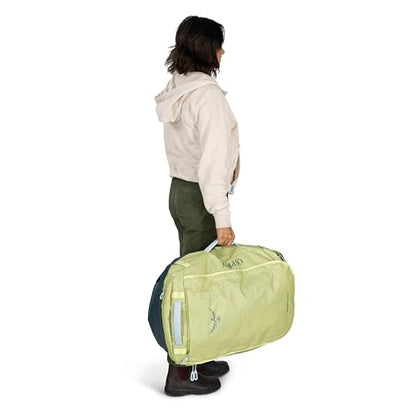 Osprey Transporter Lightweight Travel Duffel Bag - Extra Large Water Resistant Durable Gear Bag for Men and Women - color: Glow Dew-torrent Blue, style: 65l