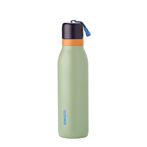 Owala FreeSip Twist Insulated Stainless Steel Water Bottle with Straw for Sports and Travel, BPA-Free, 18-oz, Blue/Green (Camo Cool) - color: Camo Cool, size: 18 Ounces