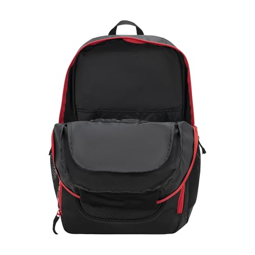 Puma Evercat Contender 3.0 Backpack Bag, Black/Bright, OS - color: Black/Bright Red, style: Contender Backpack With Laptop Sleeve, Item Organizer & Media Pocket