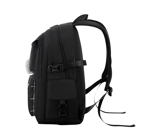 Acmebon Girl Roomy Fashion Laptop Backpack Casual Daily Backpack for Women Black - color: Black
