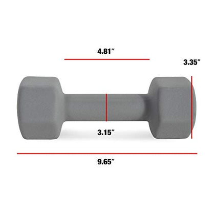 CAP Barbell CAP Barbell Neoprene Coated Dumbbells - color: Grey, size: 10 lb