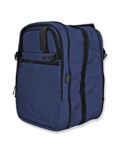 Duchamp Getaway Expandable Carry-On Backpack Suitcase - color: Navy