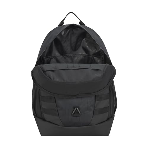 PUMA Fluid Backpack in Performance Airmesh with Laptop Sleeve & Padded Adjustable Straps, Black/Silver, One Size - color: Black/Silver