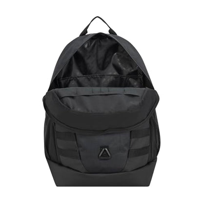 PUMA Fluid Backpack in Performance Airmesh with Laptop Sleeve & Padded Adjustable Straps, Black/Silver, One Size - color: Black/Silver