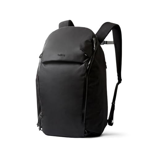 Bellroy Venture Travel Pack (26 liter carry on travel backpack, with laptop sleeve, RFID protection and bonus 15 liter tote bag) - JetBlack - color: Jetblack