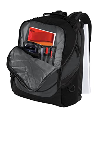 TEEAMORE Custom Travel Laptop Backpack Add Your Embroidered Monogram Computer Water Resistant Bag Dark Charcoal Black - color: Dark Charcoal Black, size: 17 inch - Add Your Monogram