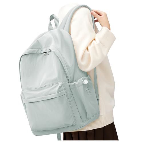 Backpack for School Women Girls, Waterproof Bookbag Cute High School Backpack for Men Teen Boys, Lightweight Travel College Backpacks Mochilas Escolares para Casual Daypack Rucksack - color: Light Green