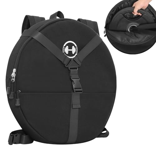 YEEGO DIRECT Weighted Backpack Weighted Vest for Fitness and Bodyweight Workouts, Adjustable Rucking Backpack with Padded Straps, 10 LBS barbell Weight Plate Ideal for Training