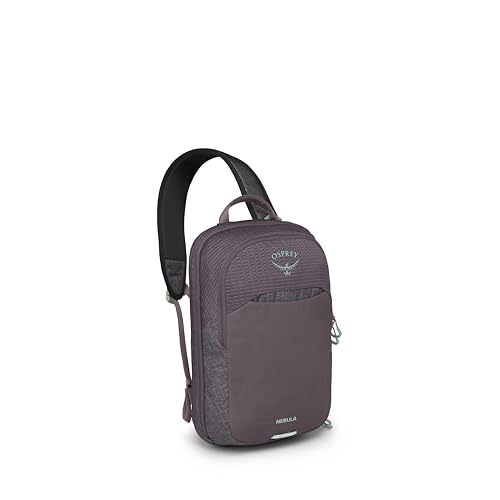 Osprey Nebula Shoulder Sling Bag - Crossbody Backpack with Laptop Sleeve and Bottle Pocket, Graphite Purple Heather - color: Graphite-purple Heather
