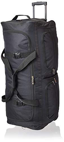 Rockland Rolling Duffel Bag, Black, 22" - color: BLACK, size: 22"