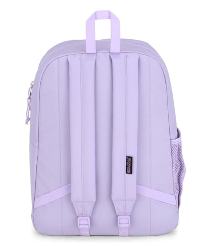 JanSport Cross Town Plus Backpack - Large Main Compartment, Side Water Bottle Pocket, 15-Inch Padded Laptop Sleeve - Pastel Lilac - color: Pastel Lilac